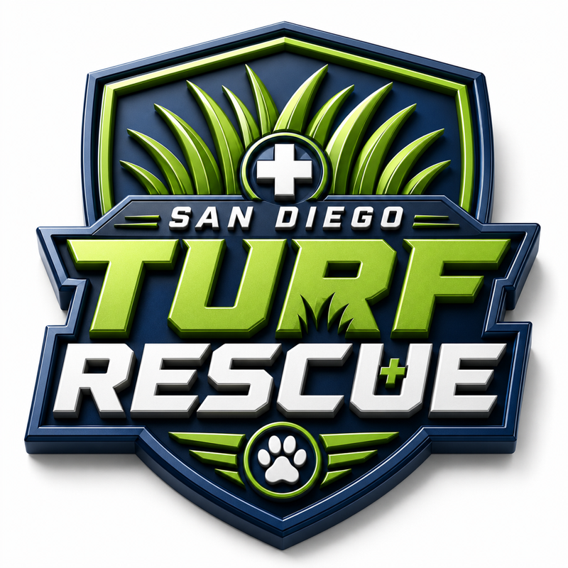 San Diego Turf Rescue badge logo